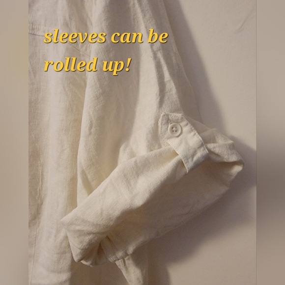 Just My Size Women's Button-Down Shirt in Whipped Latte - Picture 7 of 7